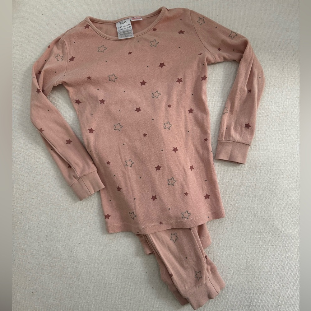 Zara Pink Starry Kids Pajama Set